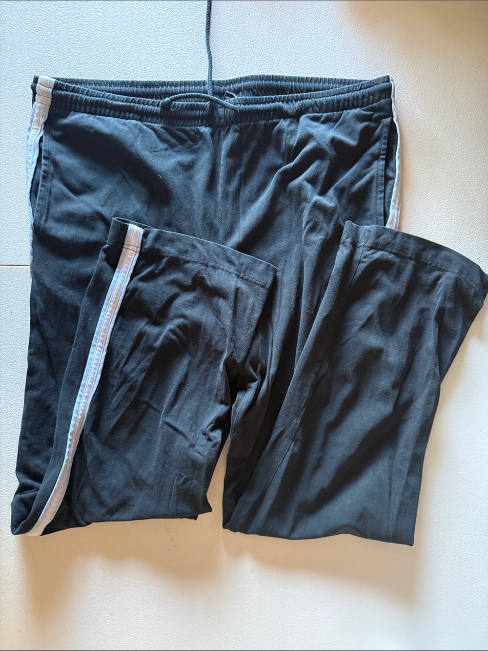 Everlast Men's Black Track Pants with Side Stripe Size L